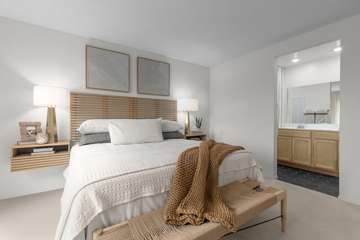 Spacious primary suite