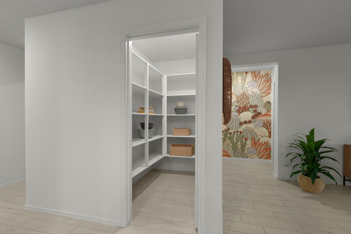 Walk-in kitchen pantry