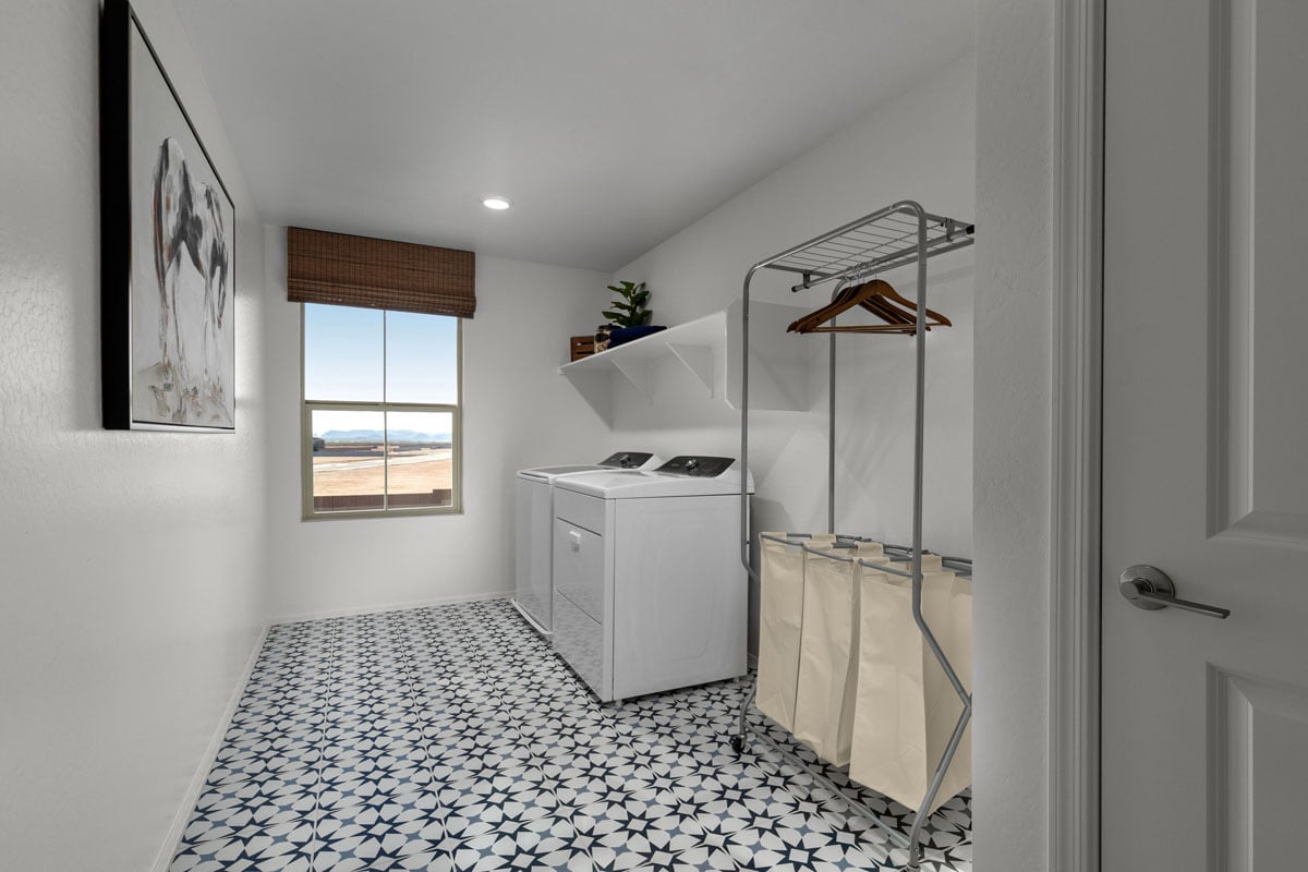 Spacious laundry room