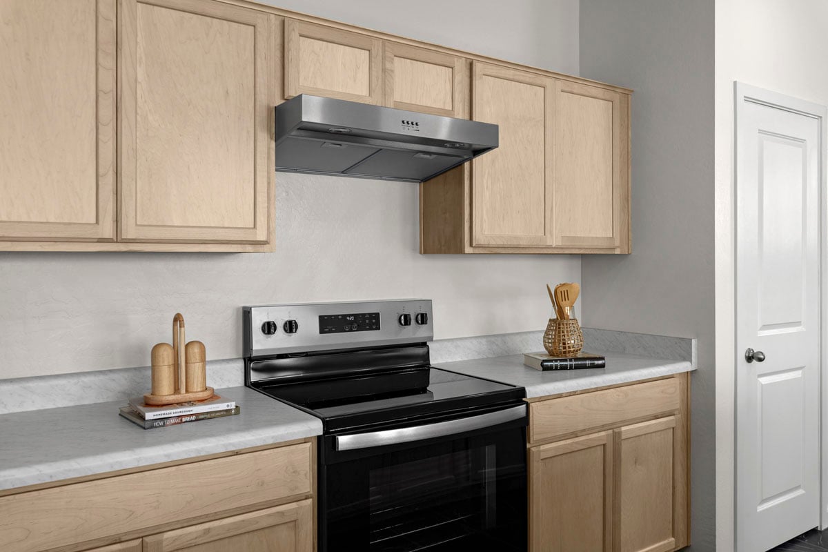 Stainless steel kitchen appliances
