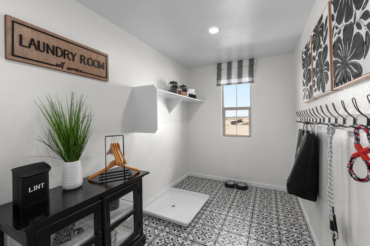 Spacious laundry room