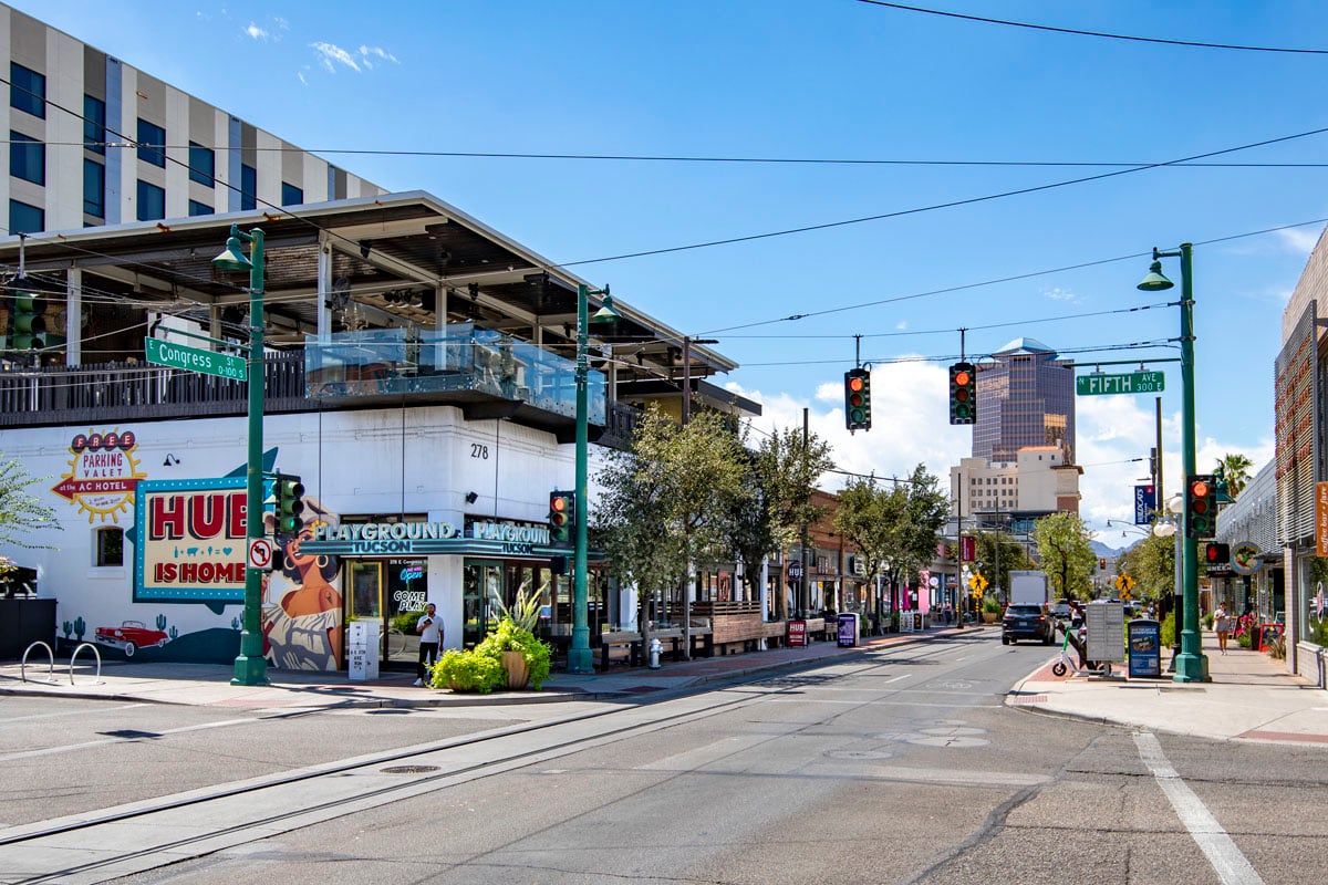 Short drive to downtown Tucson