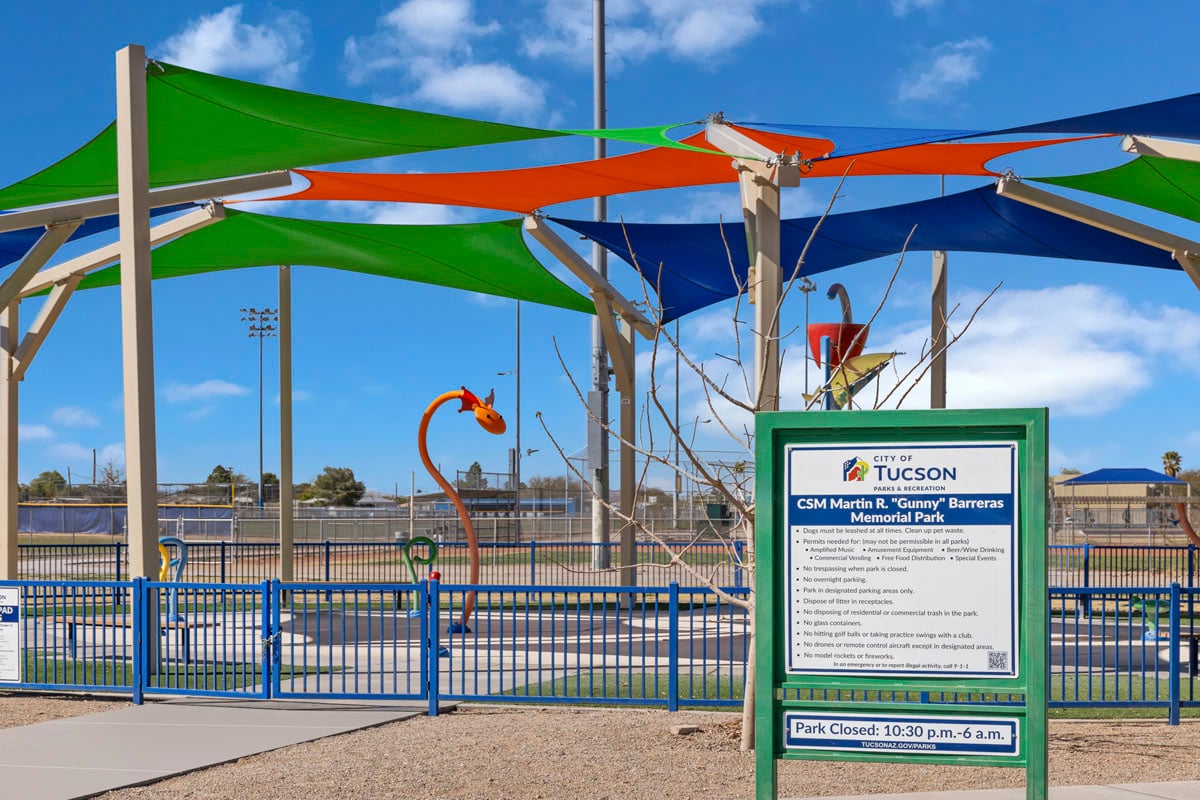 Less than a mile to Barreras Memorial Park