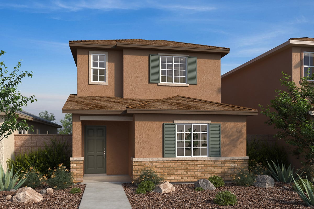 Exterior C with masonry