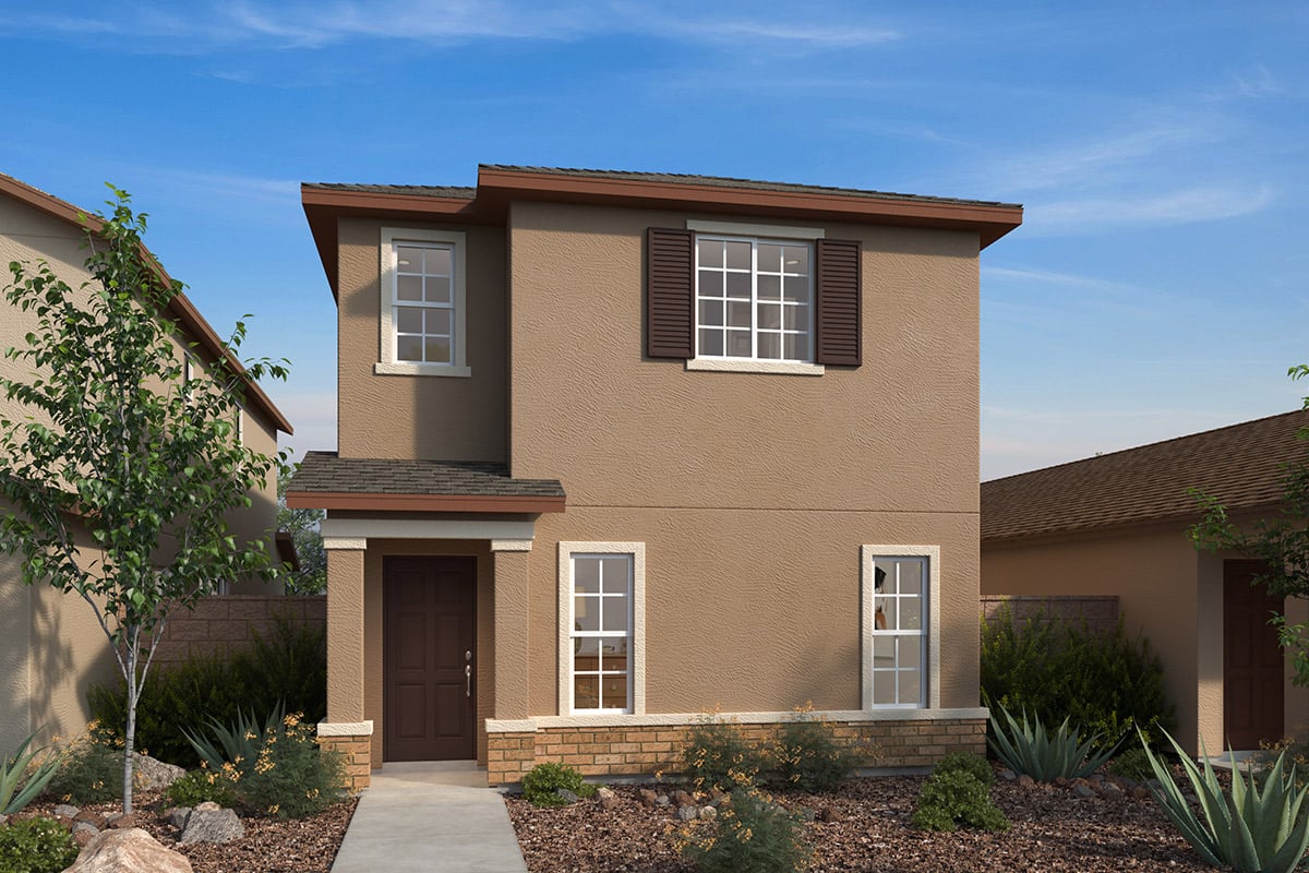 Exterior C with masonry