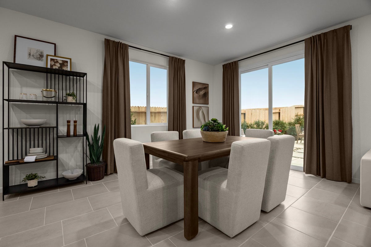 Spacious dining area