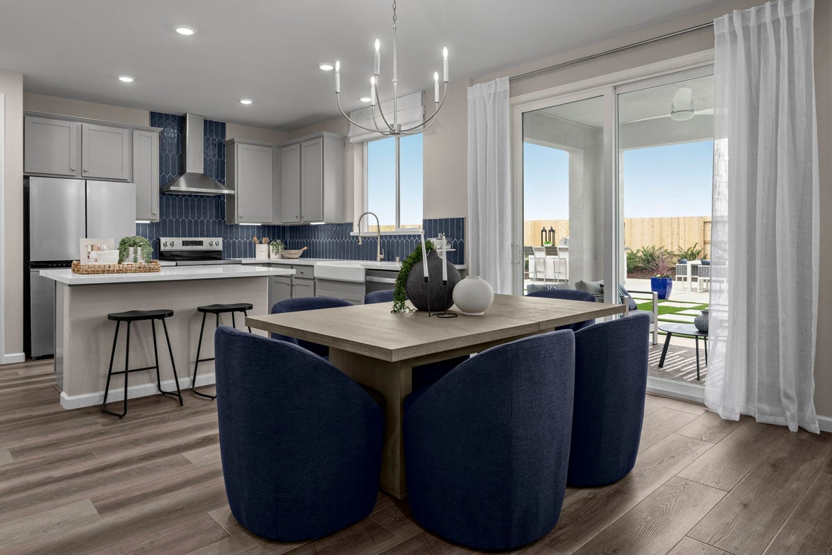 Spacious dining area