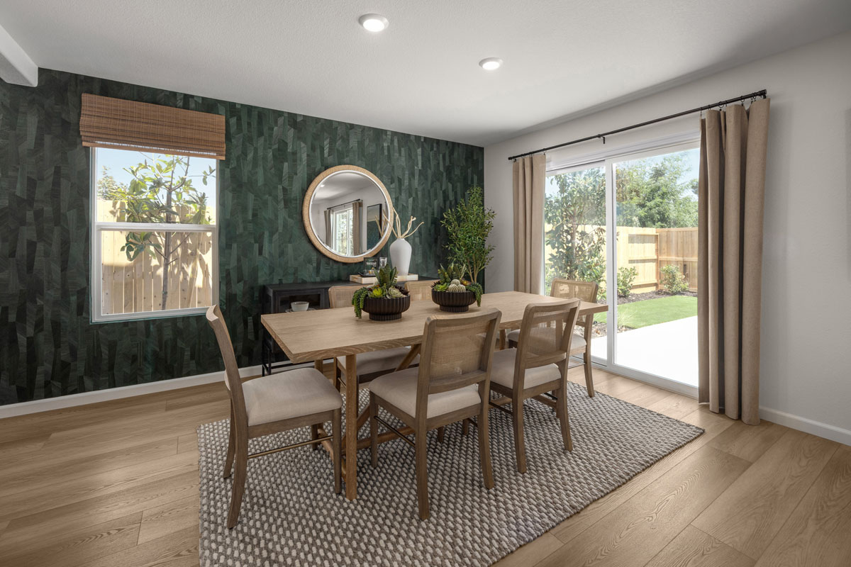 Spacious dining area