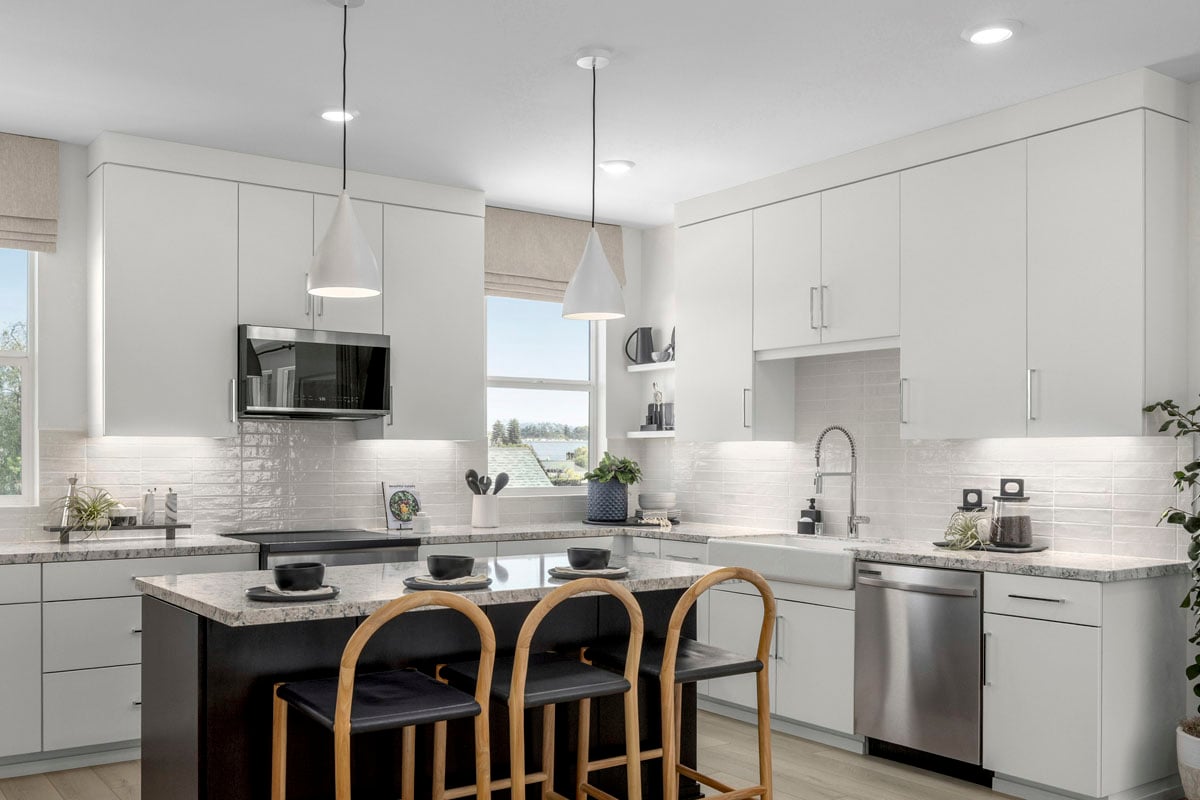 Extended upper kitchen cabinets