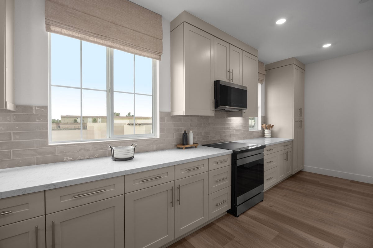 Extended upper kitchen cabinets