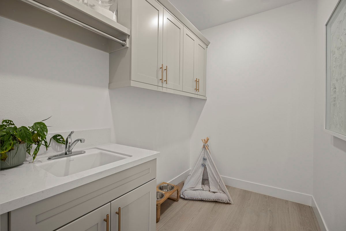 Laundry cabinets and sink