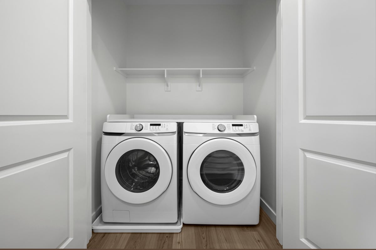 Upstairs side by side laundry