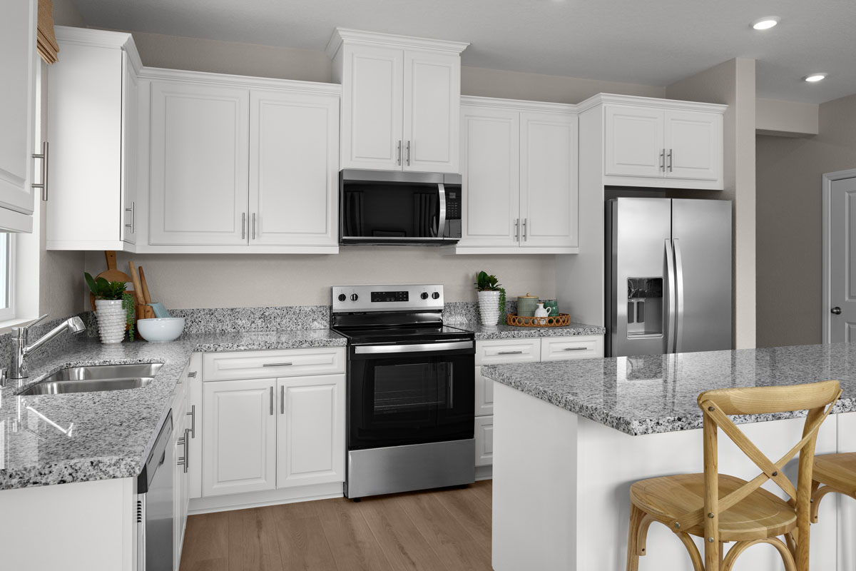 Stainless steel kitchen appliances