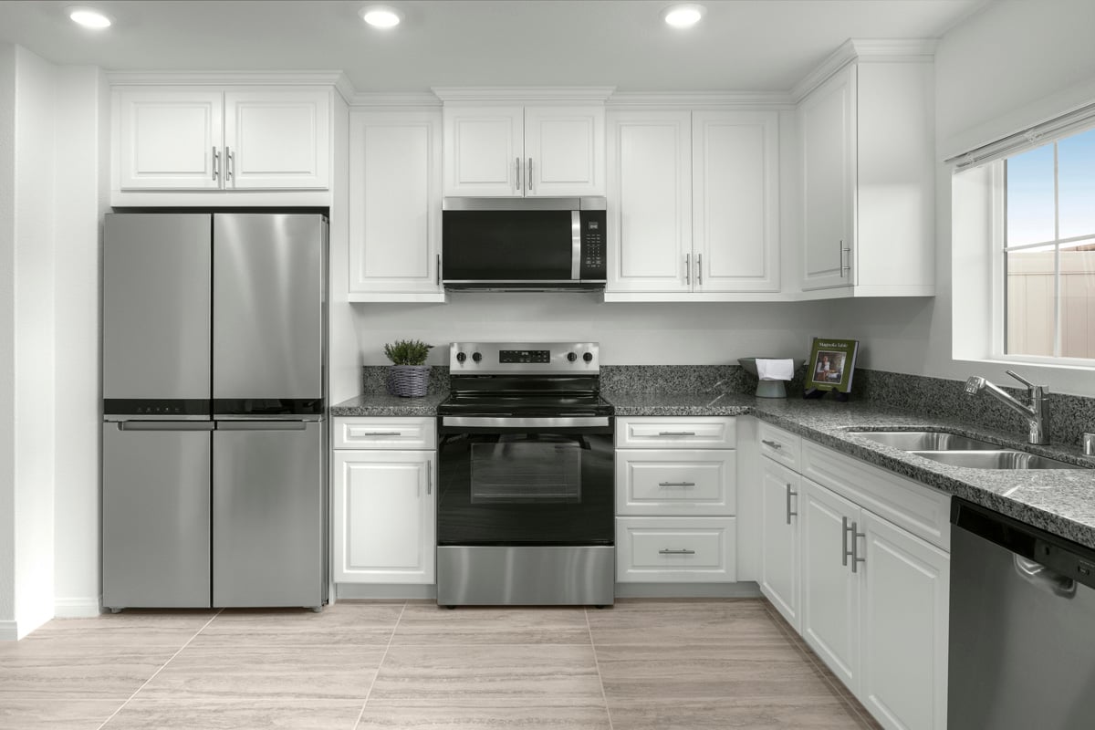 Stainless steel kitchen appliances