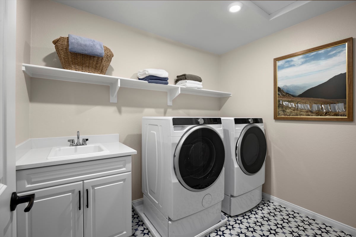 Optional laundry room sink