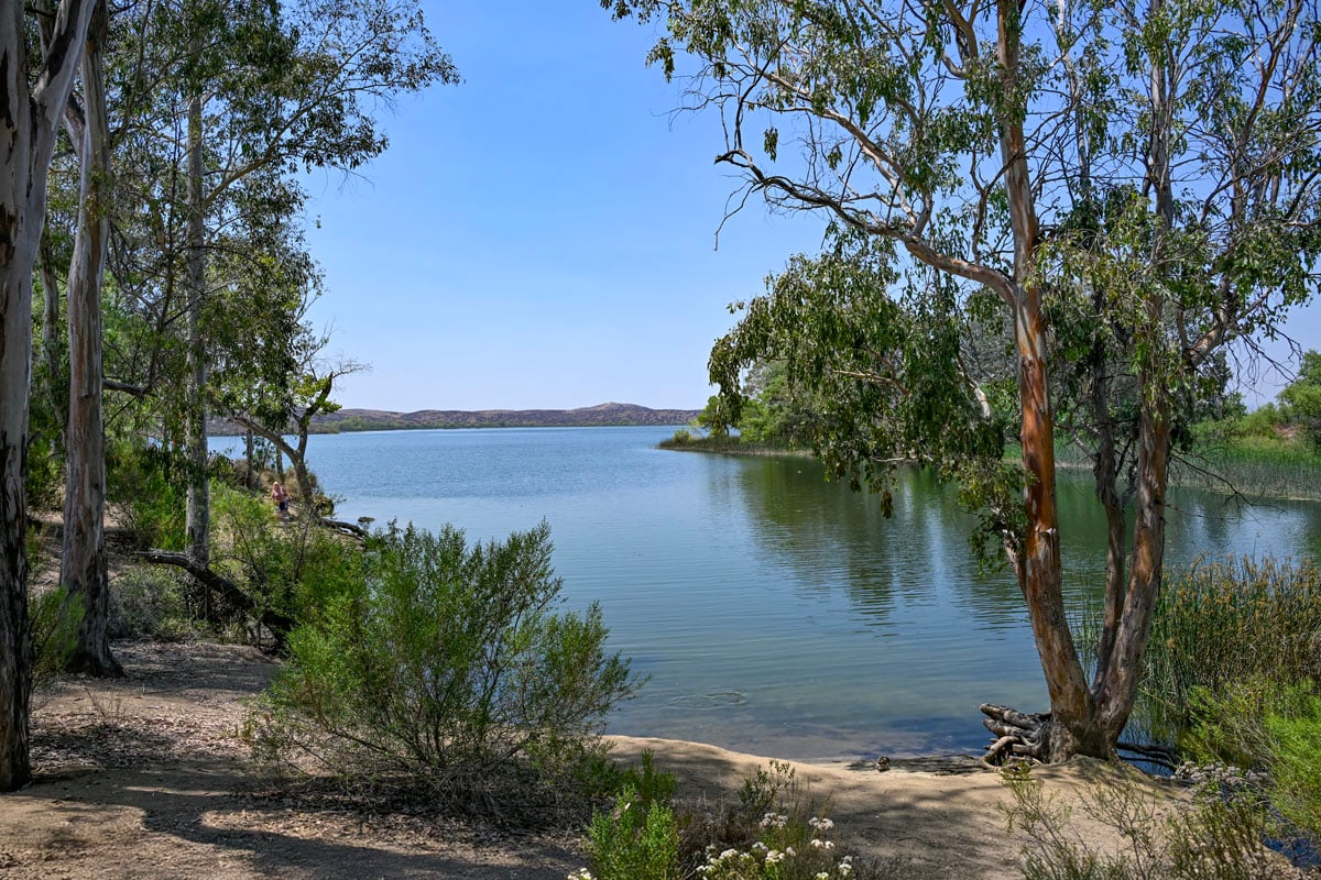 Near camping and fishing at Lake Skinner