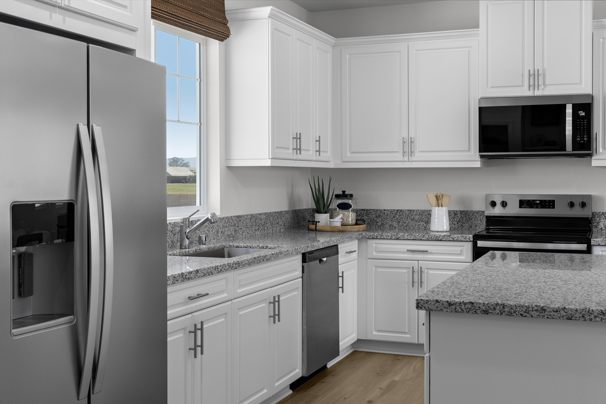 Stainless steel kitchen appliances