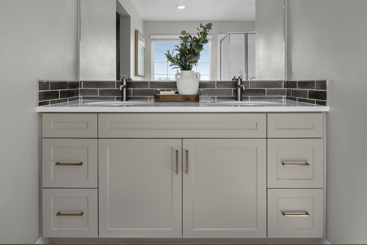 Optional custom tile backsplash