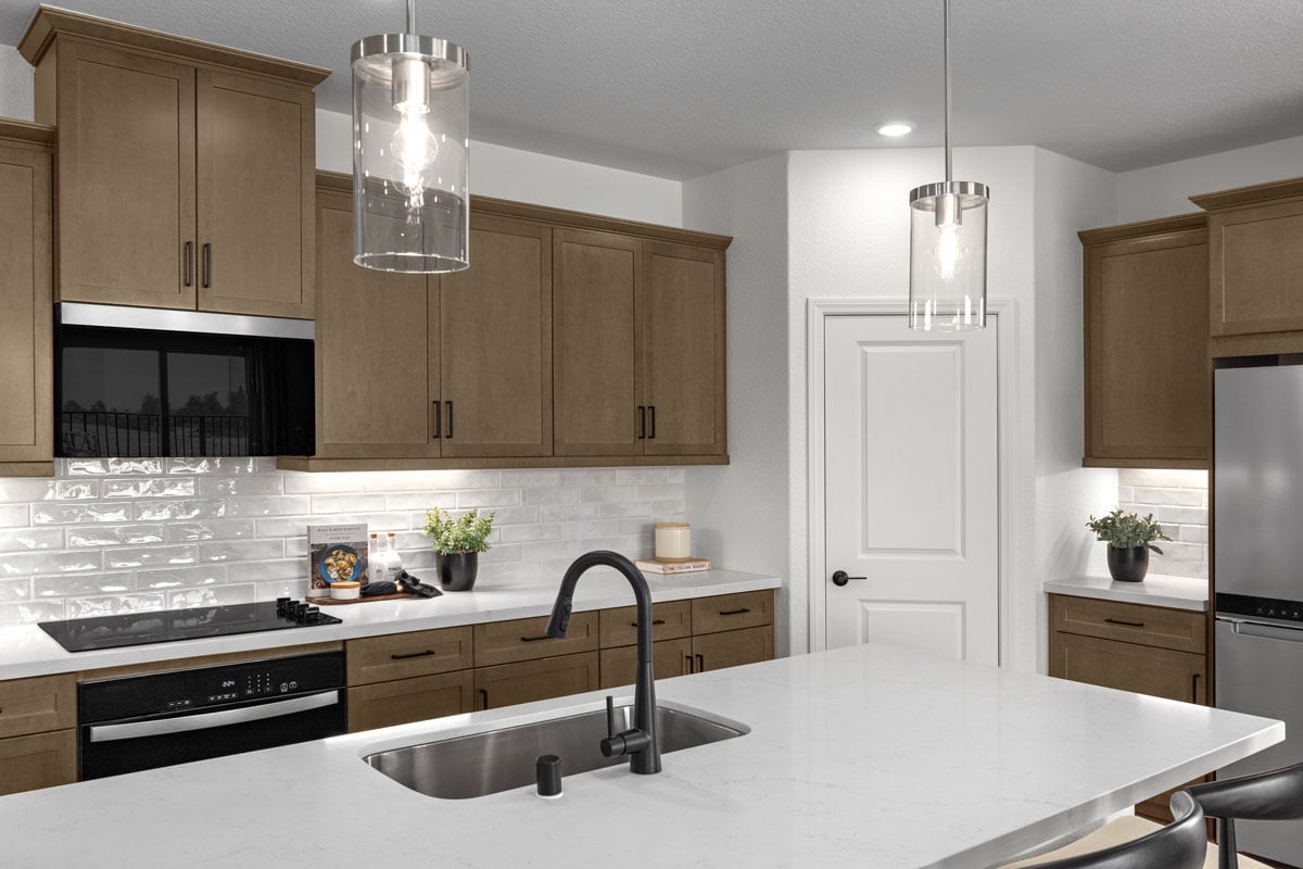 Optional pendant lighting over island 