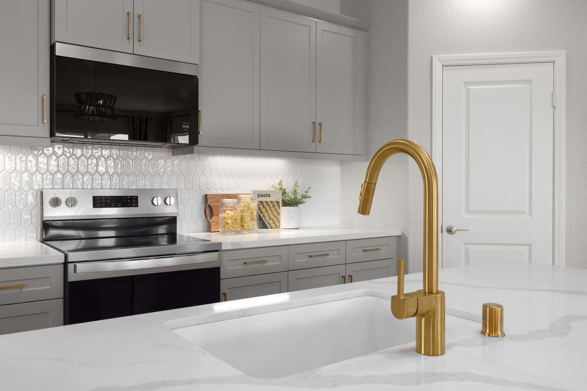 Optional gold kitchen faucet