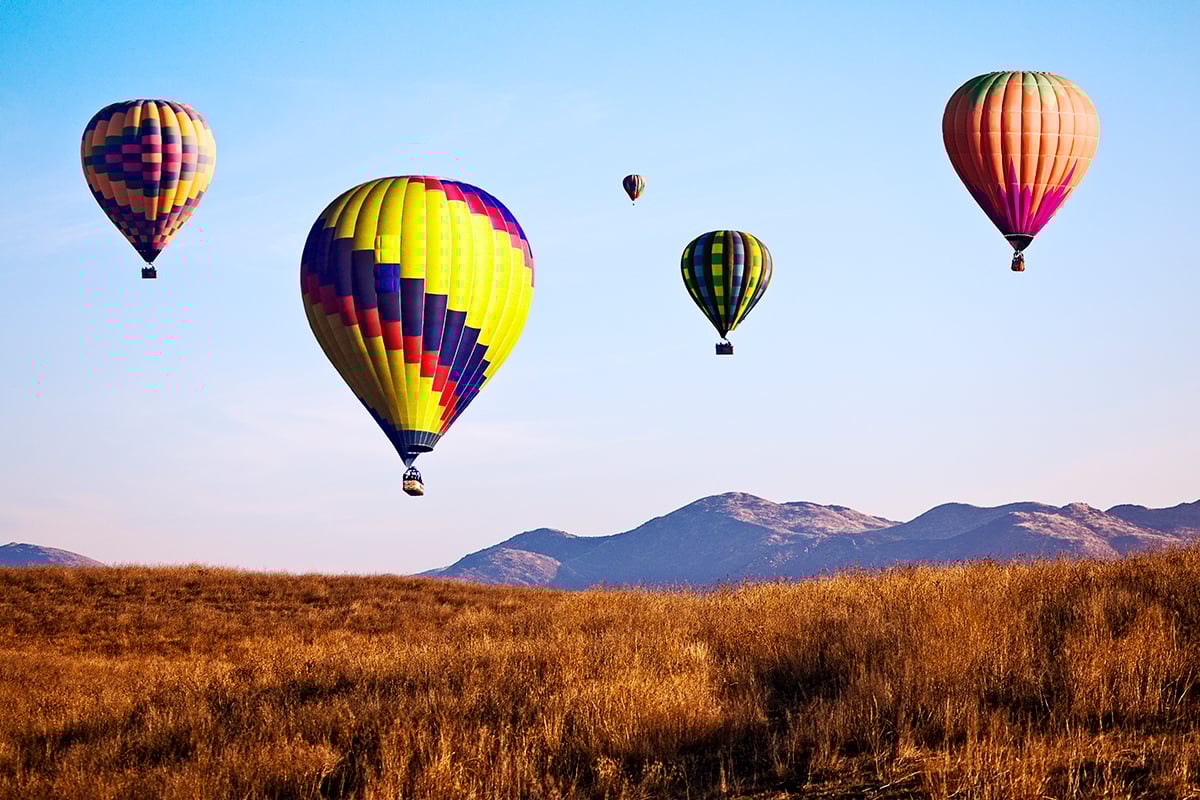 Hot air balloon rides nearby