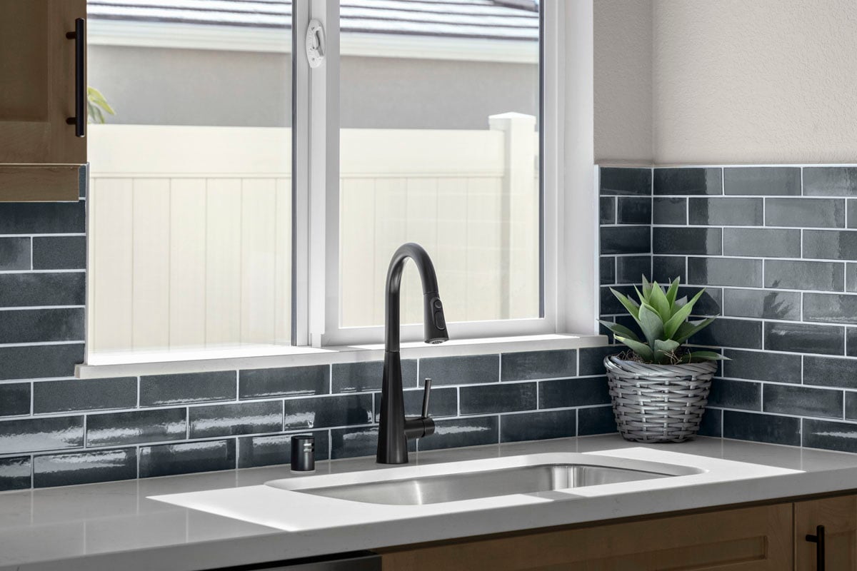 Optional matte black plumbing fixtures