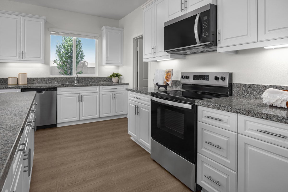 Stainless steel kitchen appliances