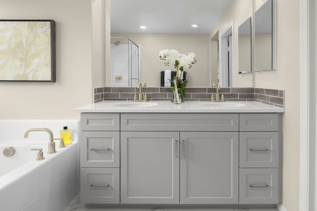 Optional satin nickel bath fixtures