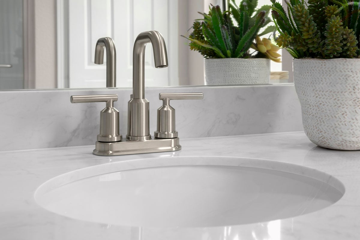 Optional satin nickel bath fixtures