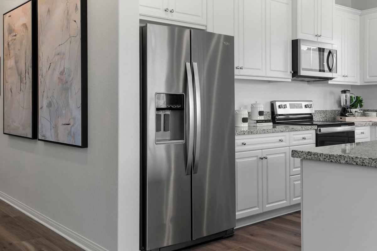 White thermofoil cabinets