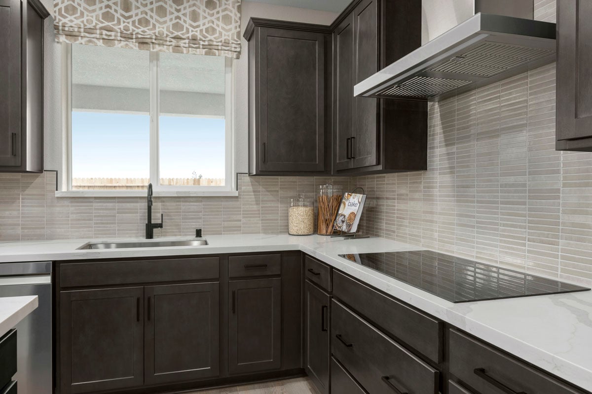 Wall-mounted hood and cooktop