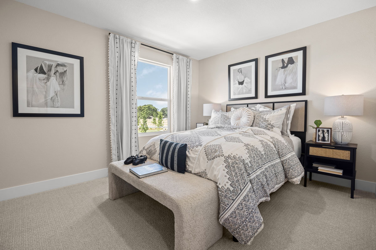 Spacious secondary bedrooms 