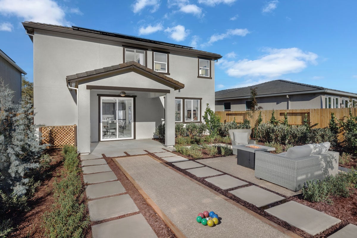 Covered back patio access from great room 