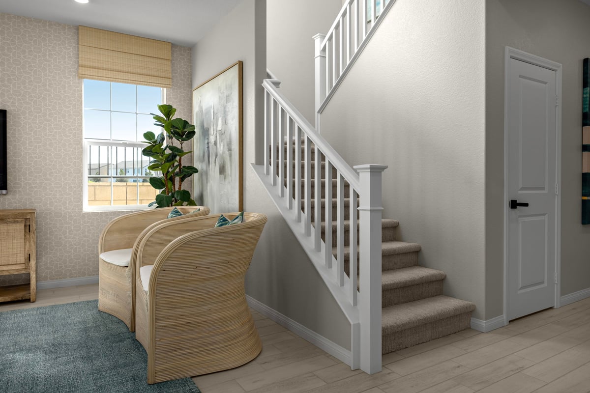 Optional all open stair rail system