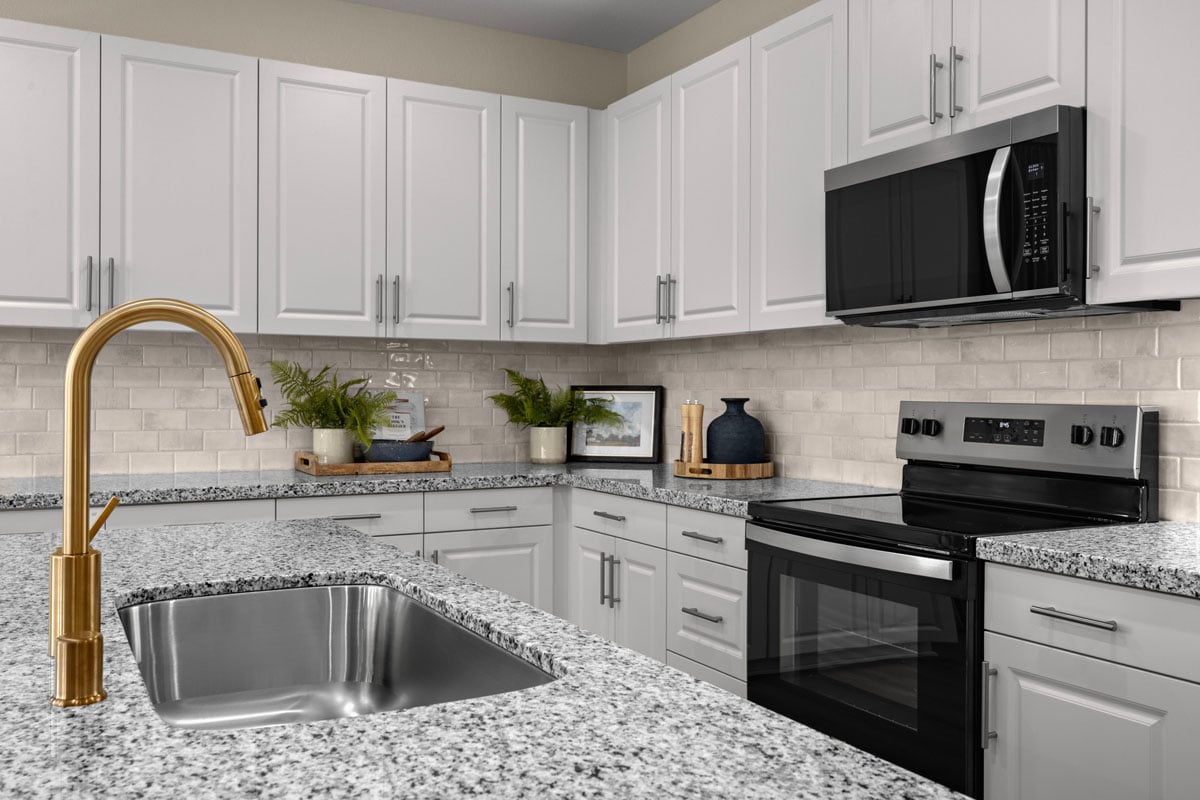 Stainless steel kitchen appliances