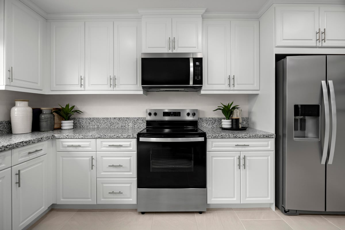 Stainless steel kitchen appliances