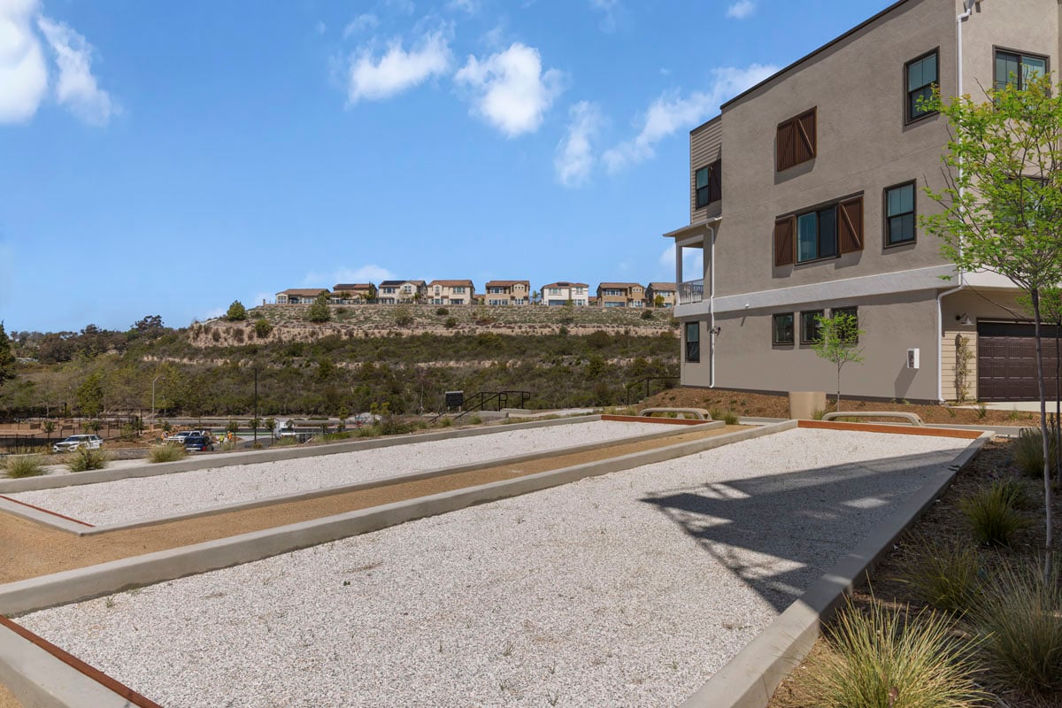 Community bocce ball courts