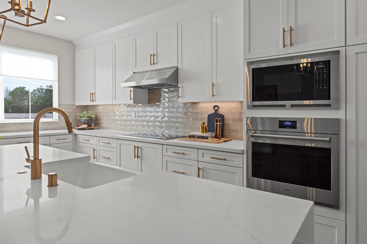 Stainless steel kitchen appliances