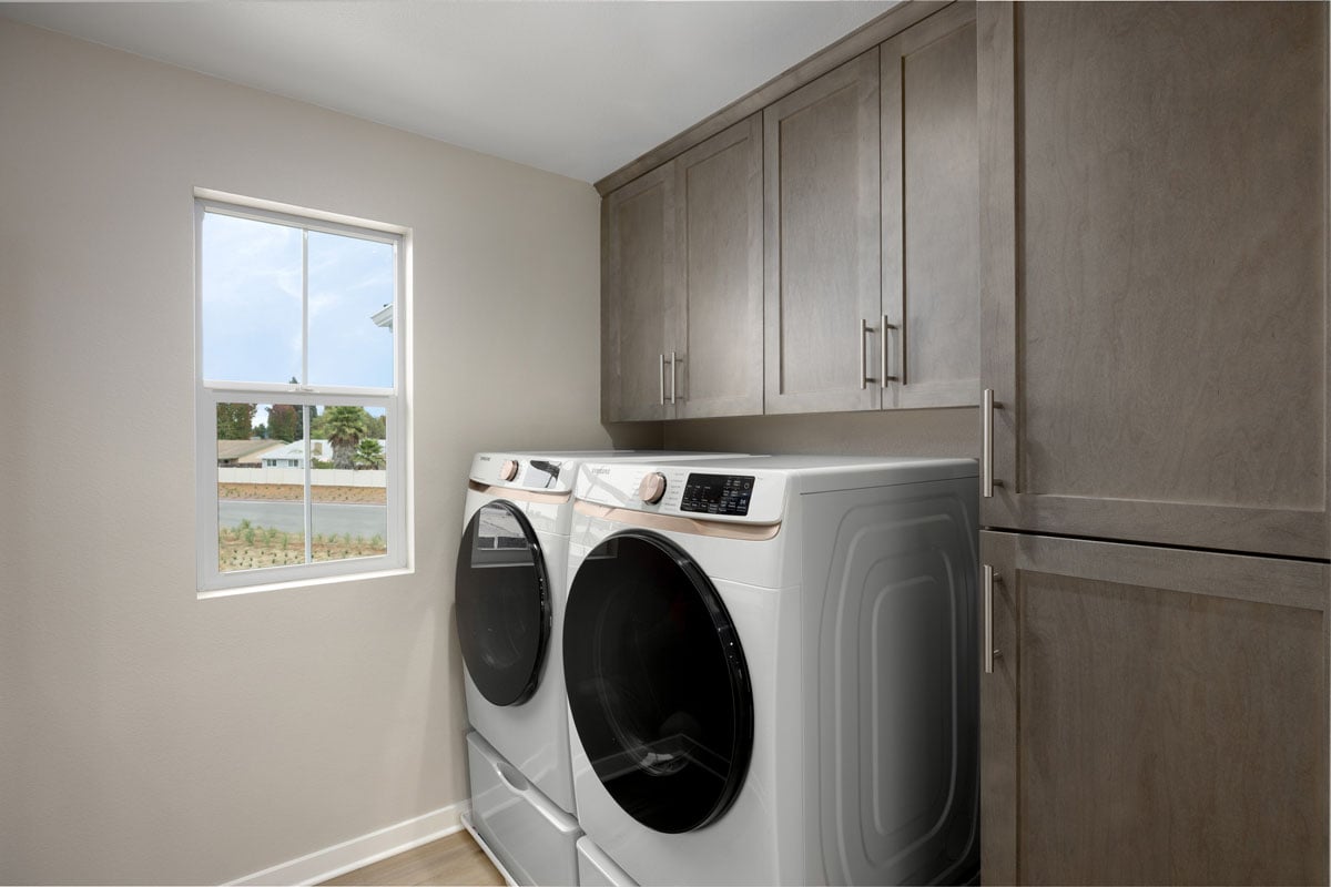 Optional washer and dryer