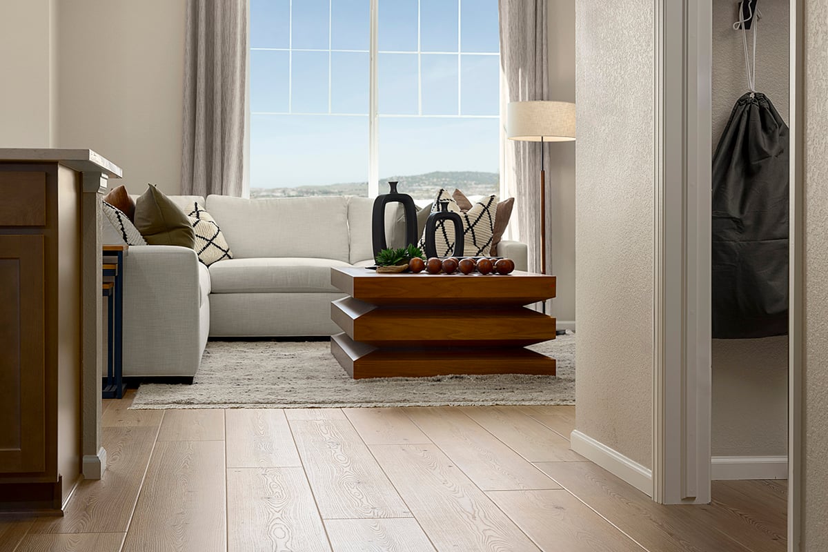 Luxury vinyl plank flooring at great room