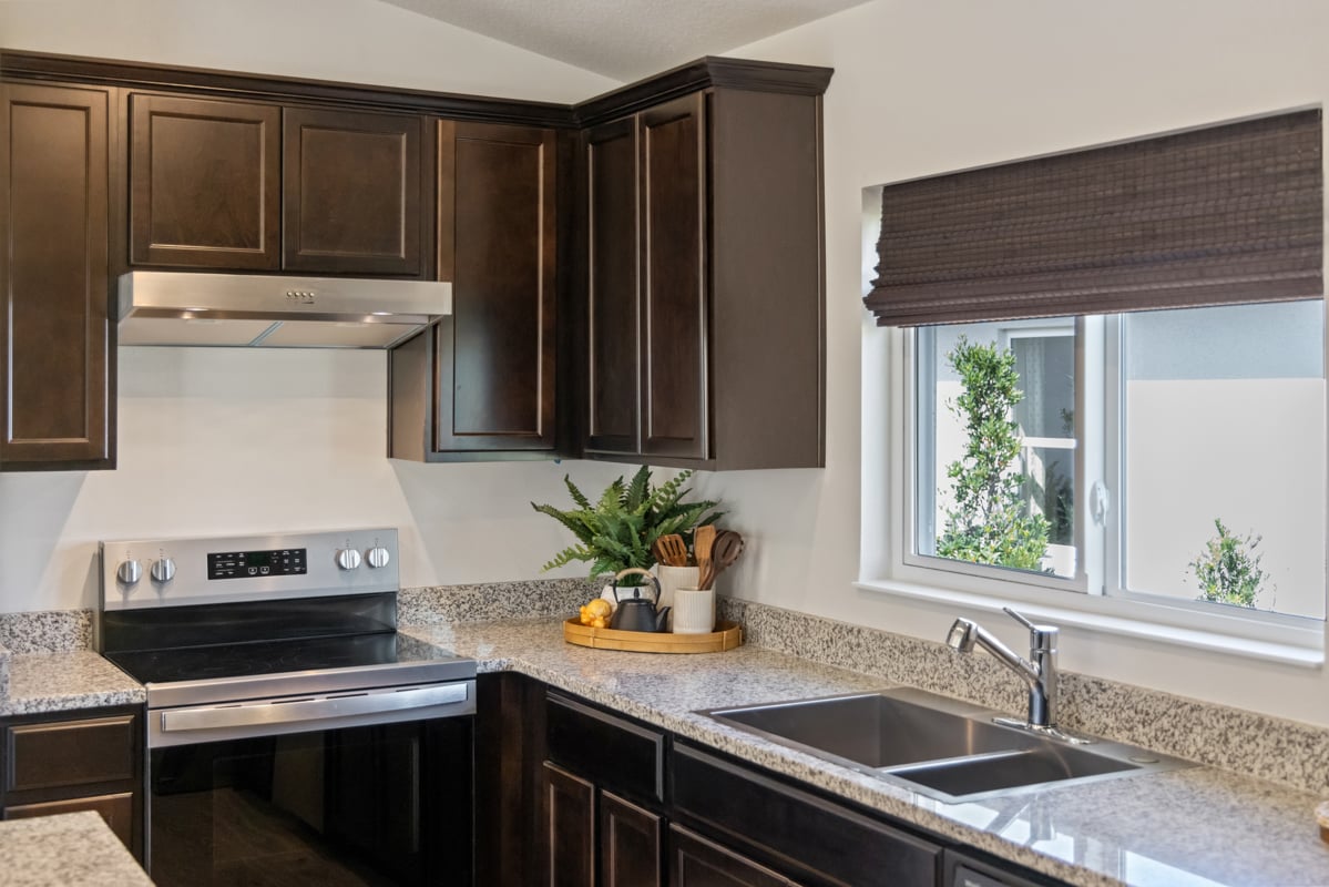 Shaker-style kitchen cabinets