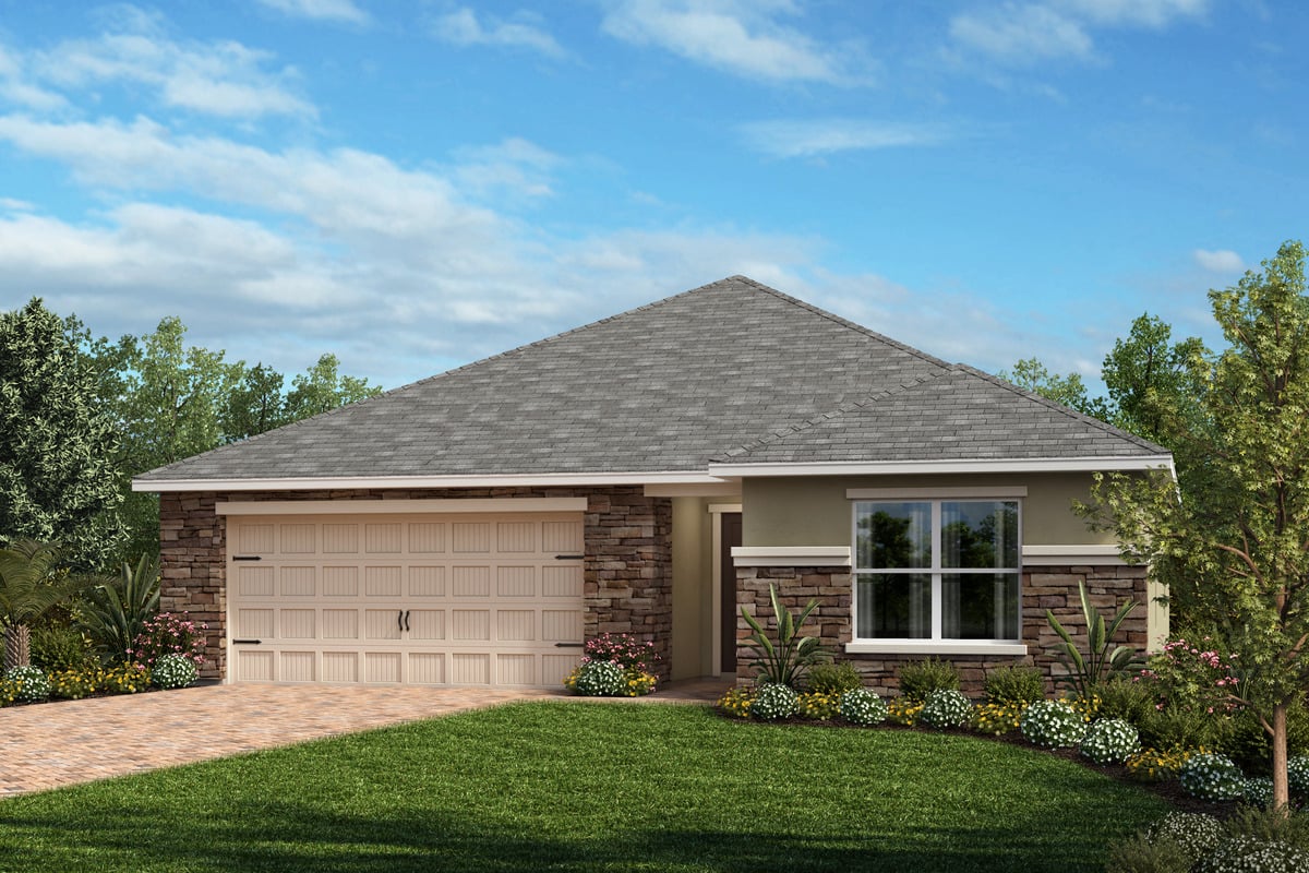 Exterior A with optional stone