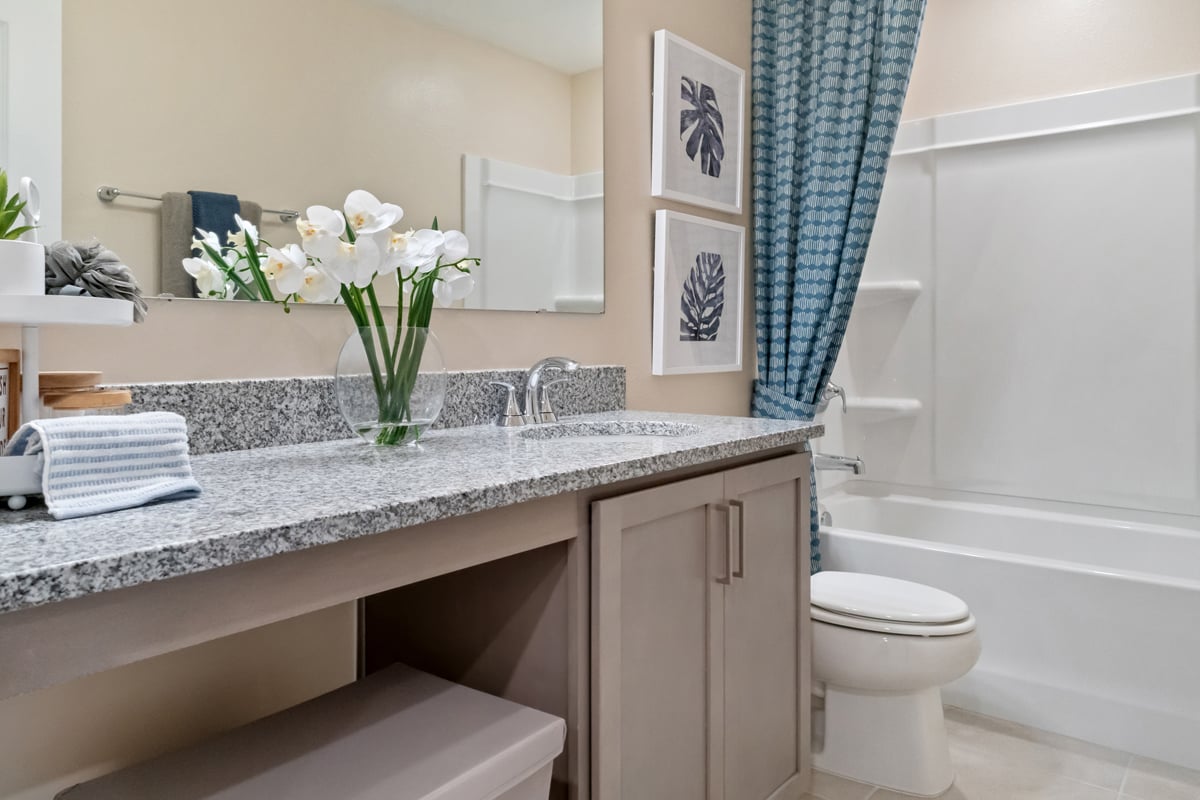 Spacious secondary baths