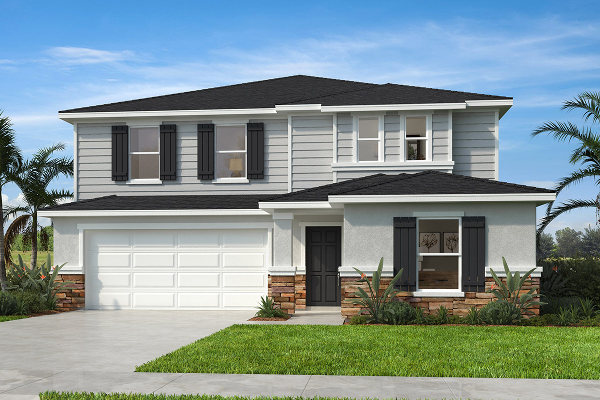 Exterior F with optional stone