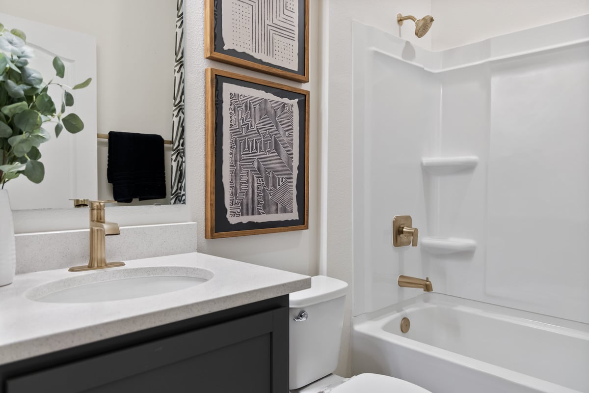 Spacious secondary baths