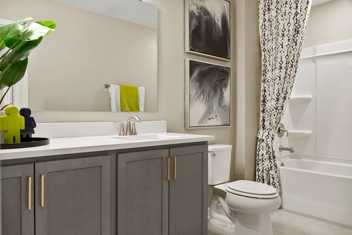 Spacious secondary baths