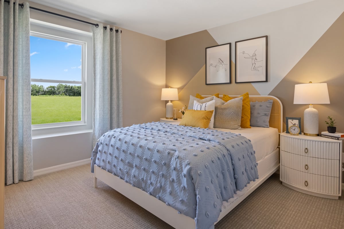 Spacious secondary bedrooms