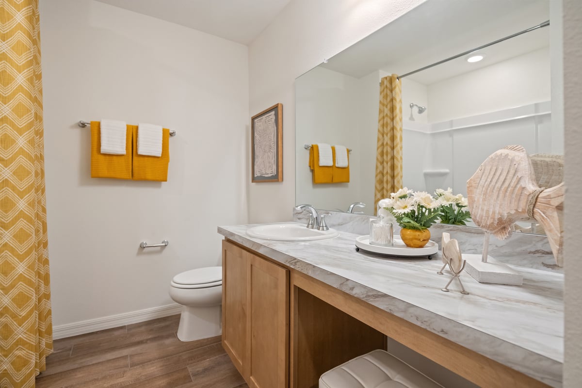 Laminate countertops at bath 2 