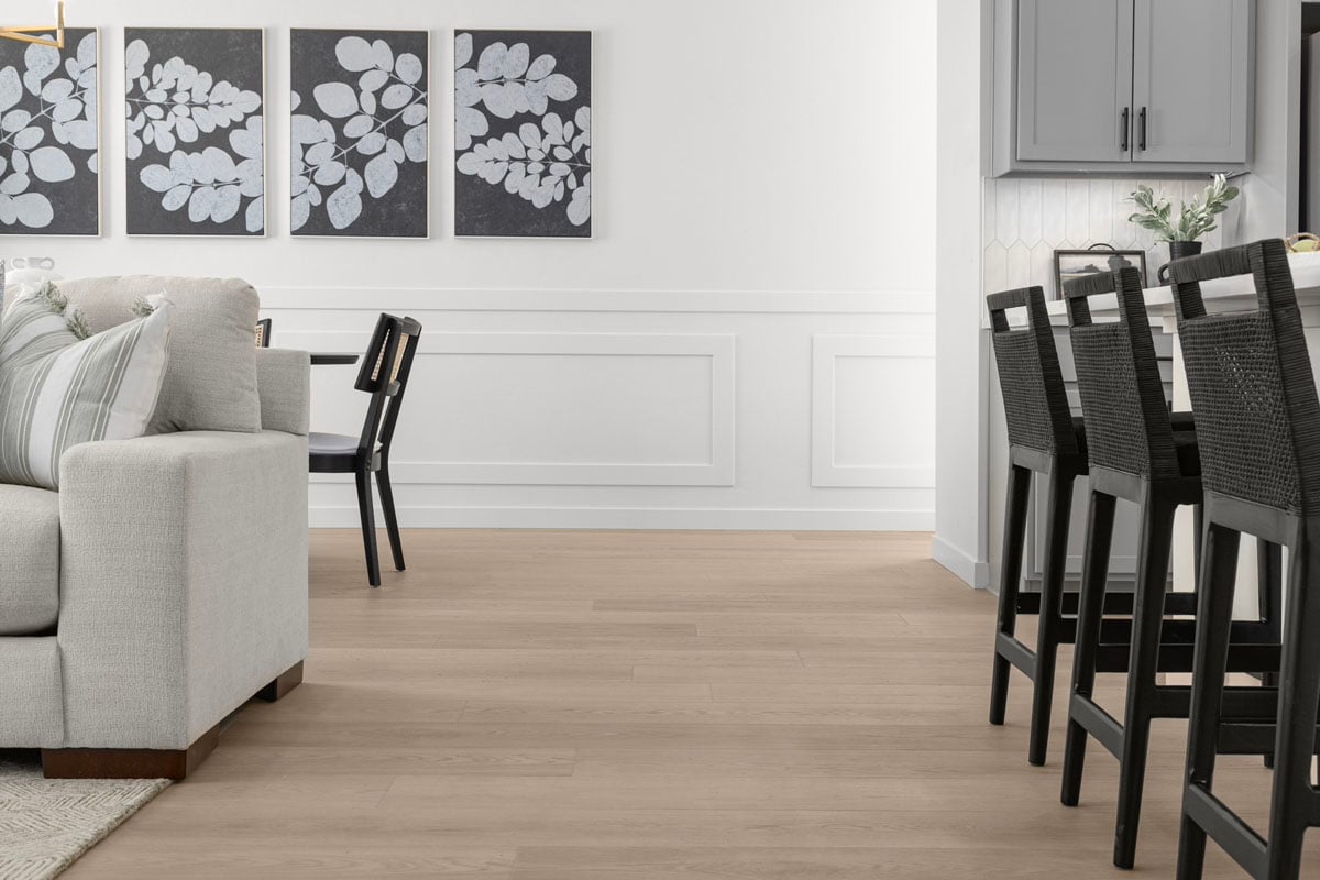 Luxury vinyl plank flooring at great room