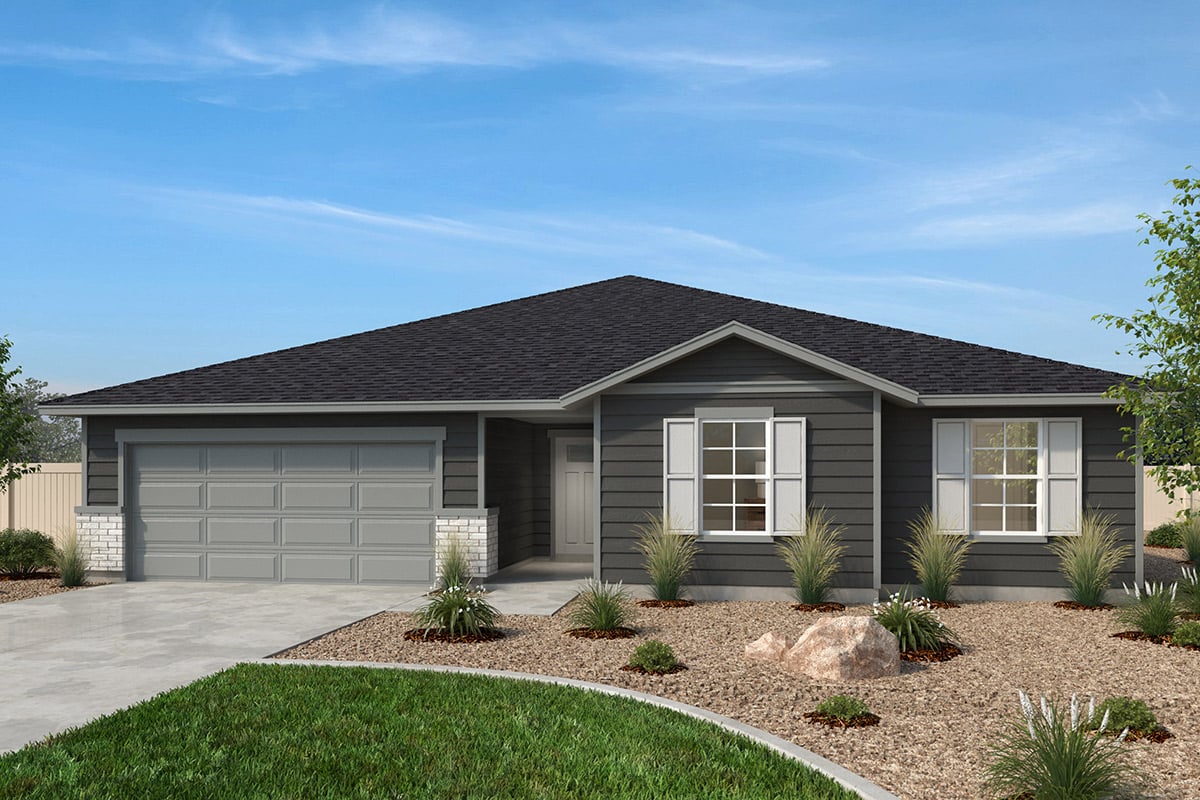 Exterior A with optional stone